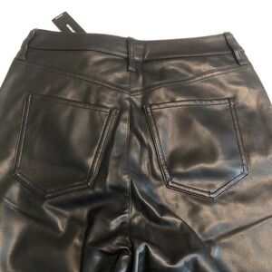 Express Black Faux Leather Trousers